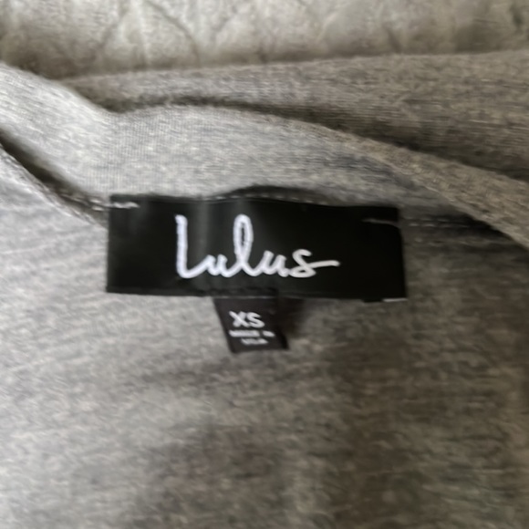 Grey Lulu’s Drawstring Tee, size XS - Picture 2 of 3